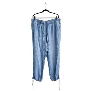 Penningtons Womens Soft Jogger Lyocell Denim Jeans Light Wash Size 2X